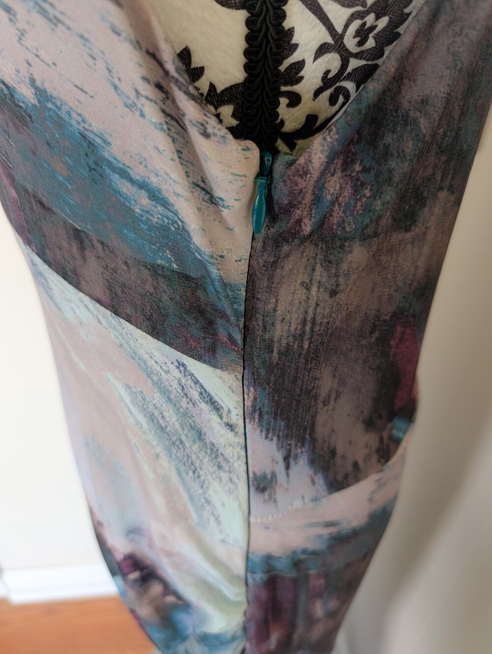 Club L London Maternity Phantasy Blue Abstract Maxi Dress - Picture 3 of 5